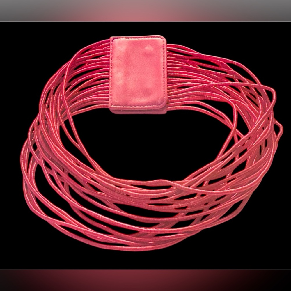 New Sassy Jones 20 Multi-Strand Pink Mallika Choker